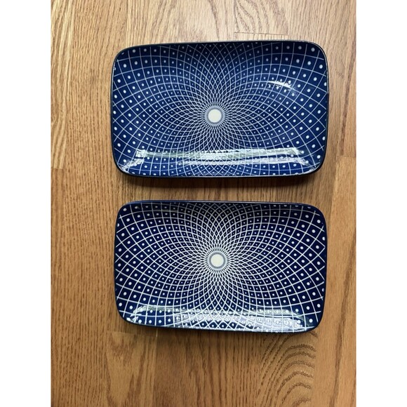 2 Selamica Ceramic 8” Serving Plates In Style of Ritzenhoff & Breker Royal Reiko - Picture 1 of 5